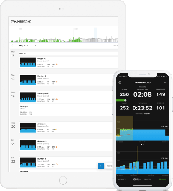 Cycling app UI